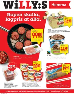 Förhandsgranska reklamblad Aktuella reklamblad Willys Hemma från butik Willys gäller från 23/02/2026