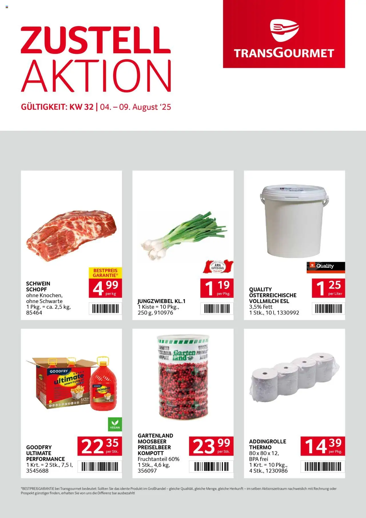  Transgourmet Zustellaktion ab (03.08.2025 - 09.08.2025) - Seite 1