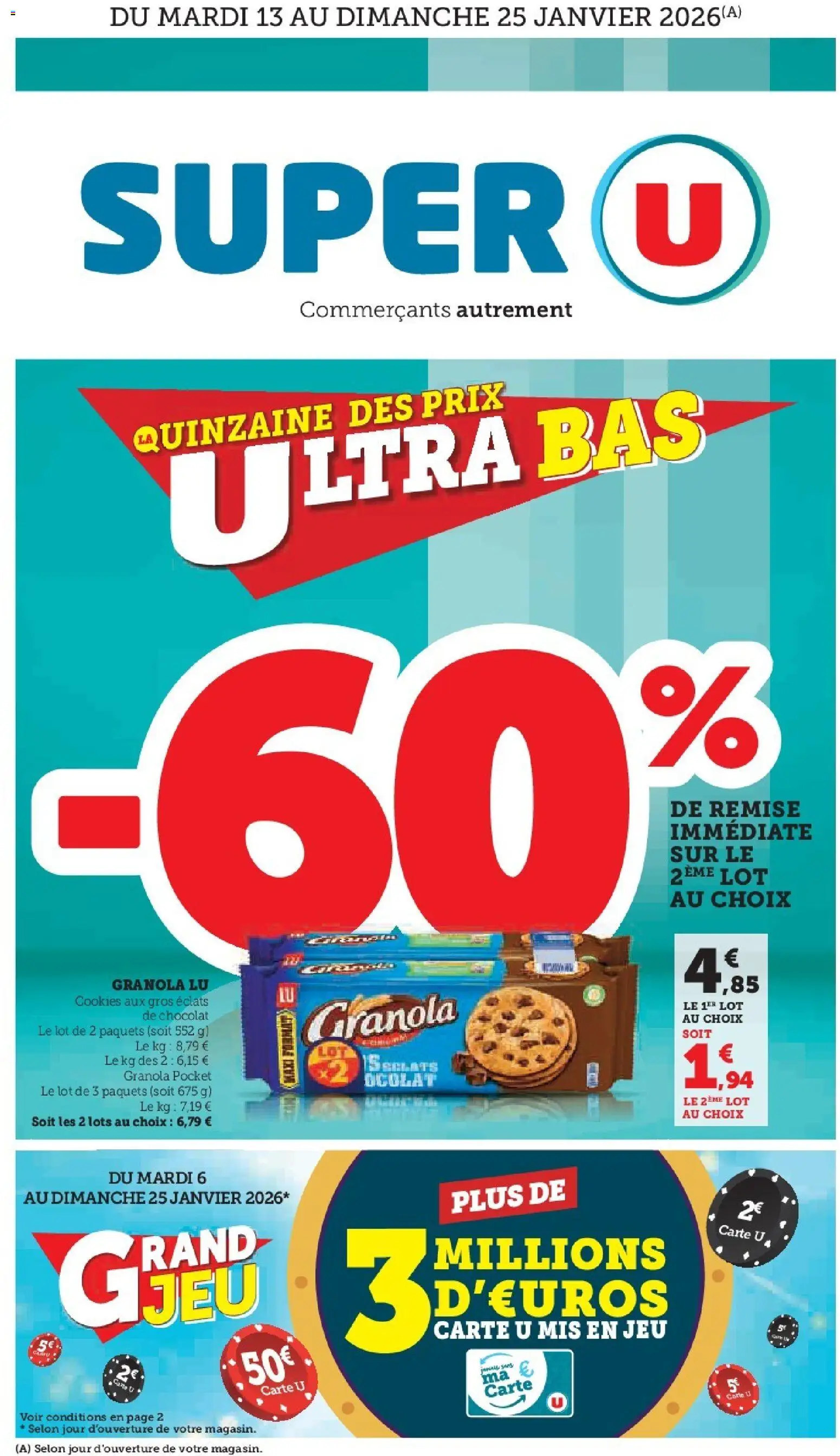Prévisualisation de Les prix bas de la semaine du magasin Super U formulaire valide 13/01/2026
