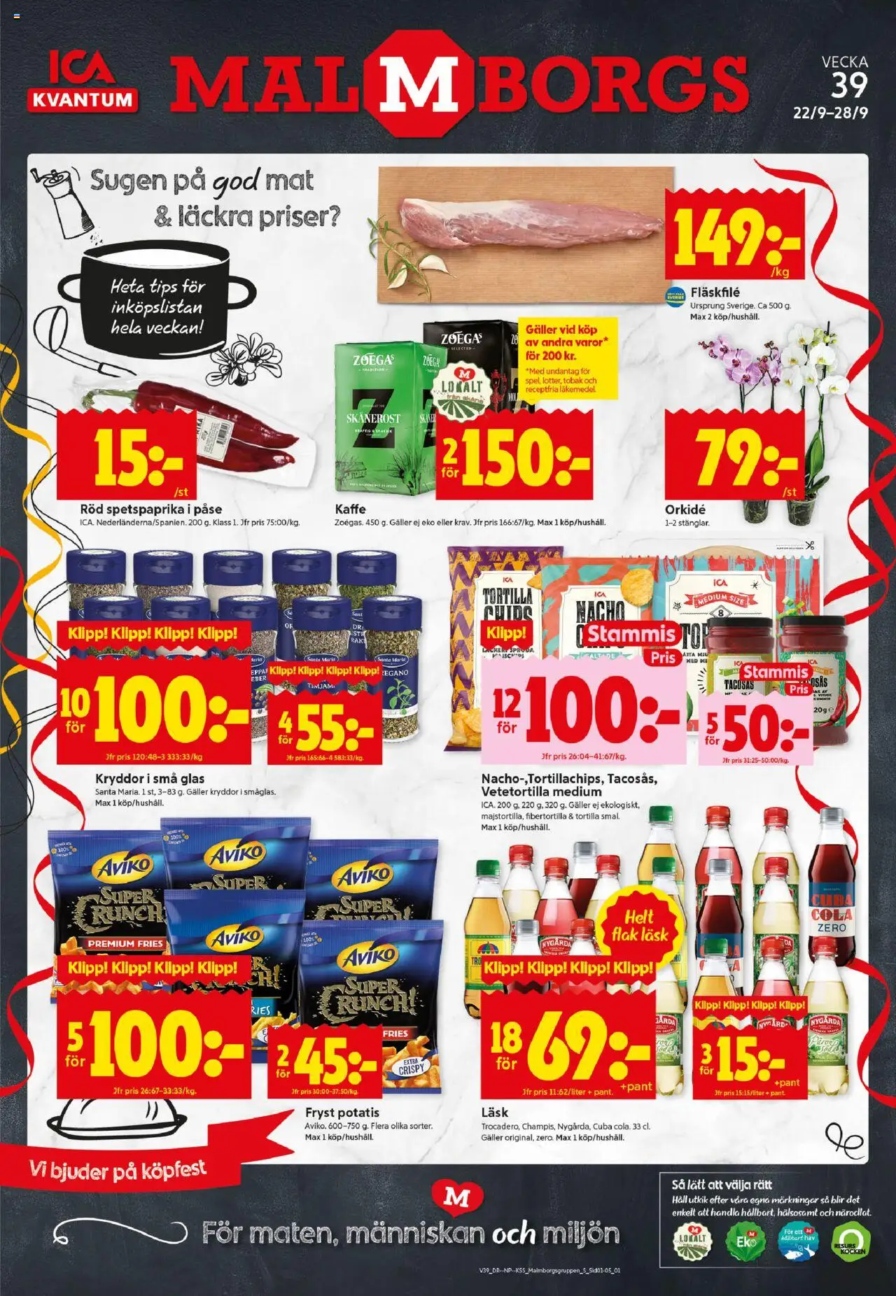 Malmö är giltig 22/09 2025 > Veckans Erbjudanden gäller från 22/09/2025 till 28/09/2025 sidnummer 1