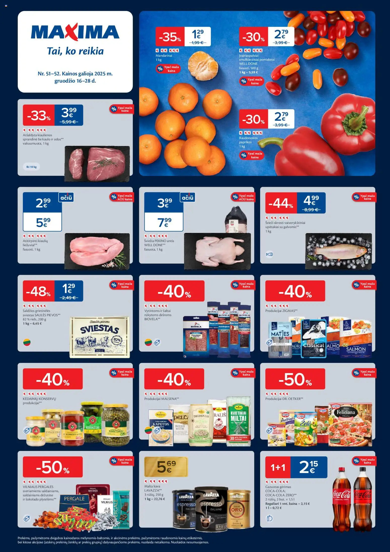 MAXIMA parduotuvės leidinio Leidinys galiojančio nuo 2025.12.16 peržiūra