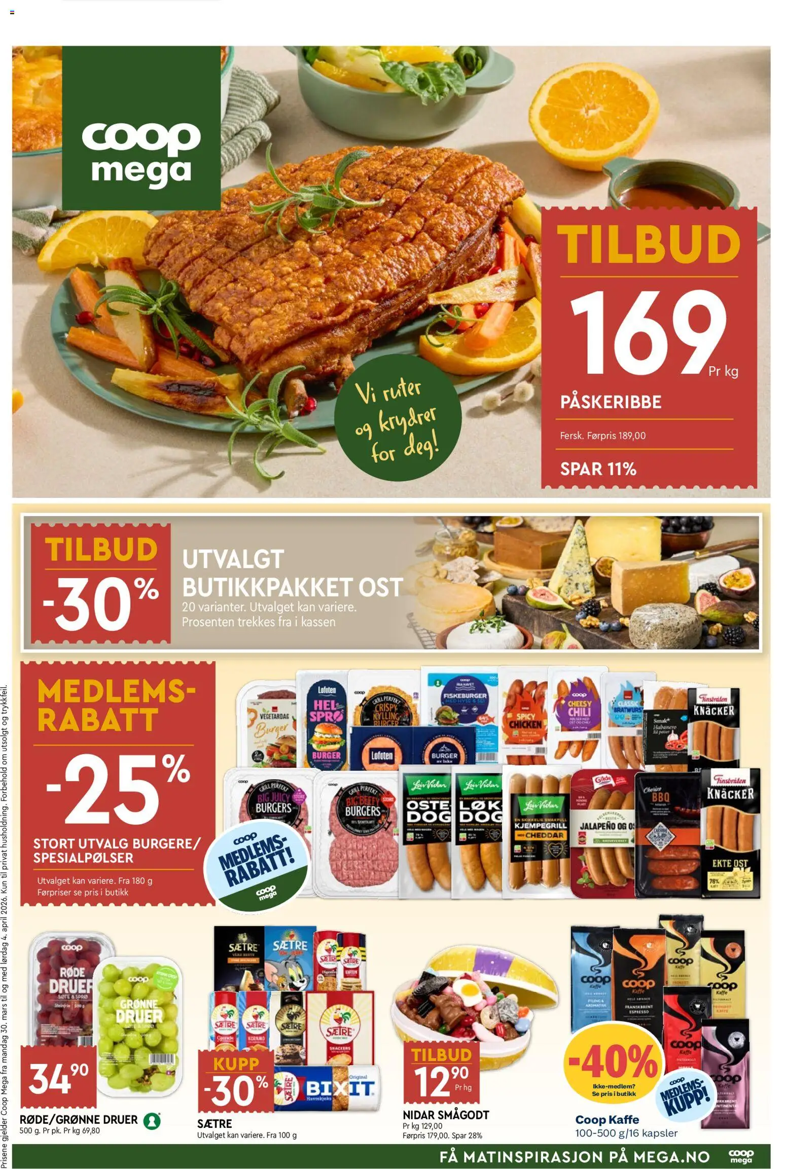 Forhåndsvis Coop Mega kundeavis fra butikk Coop Mega gyldig fra 30/03/2026