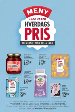 Eksempel på tilbudsavis Hverdagspris fra butik Meny gyldig fra 20/10/2025
