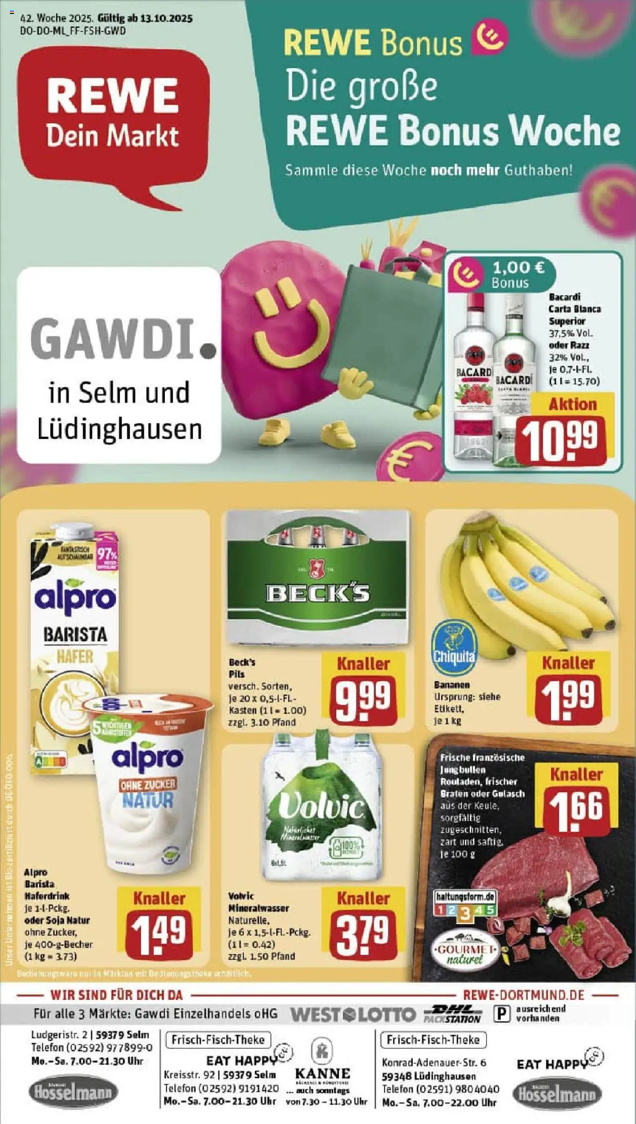 REWE Prospekt ab 13.10.2025 nächste Woche - Prospekt Lüdinghausen	