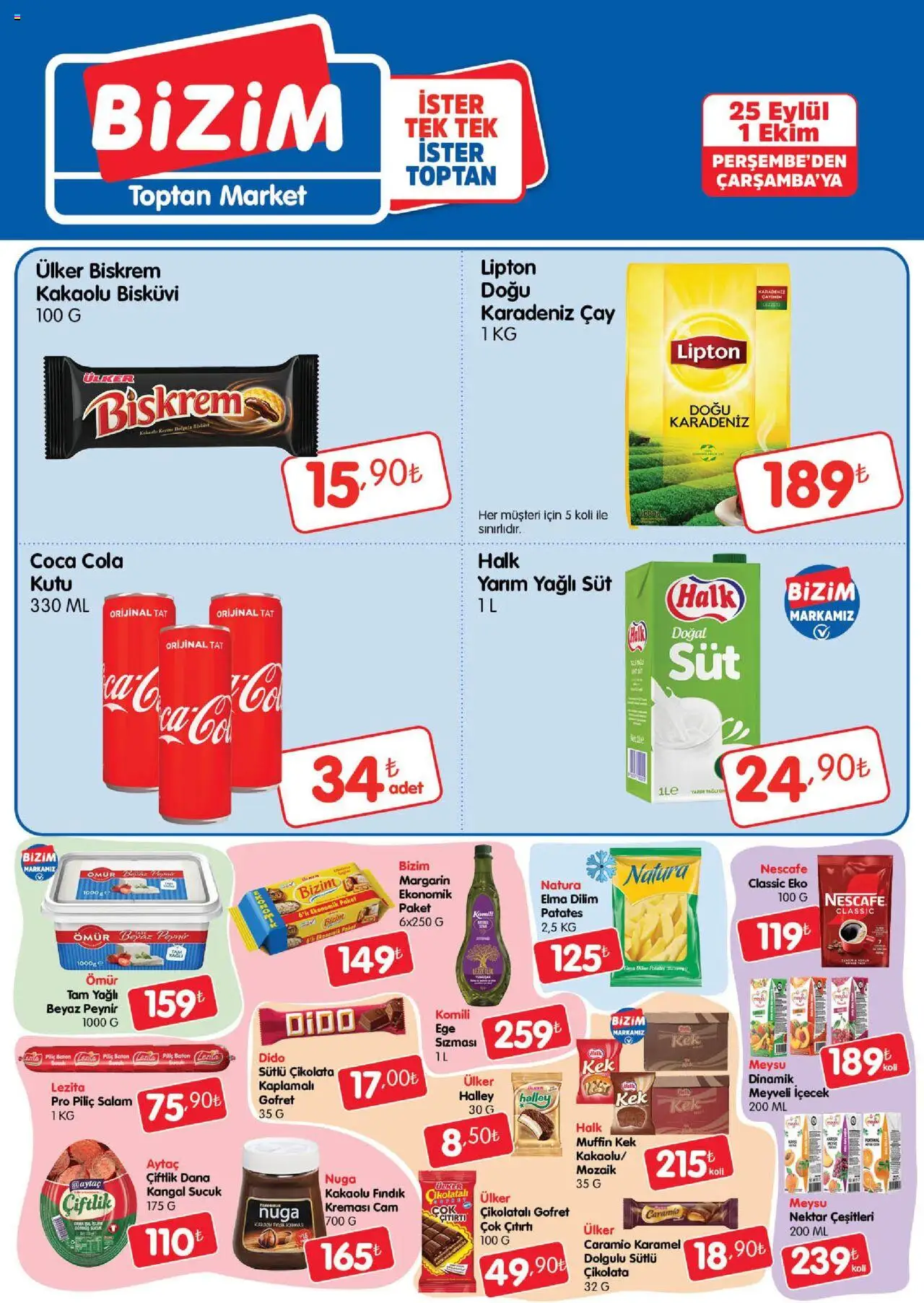 Bizim Toptan Katalog (25 Eylül 2025 - 01 Ekim 2025) - Sayfa numarası 1