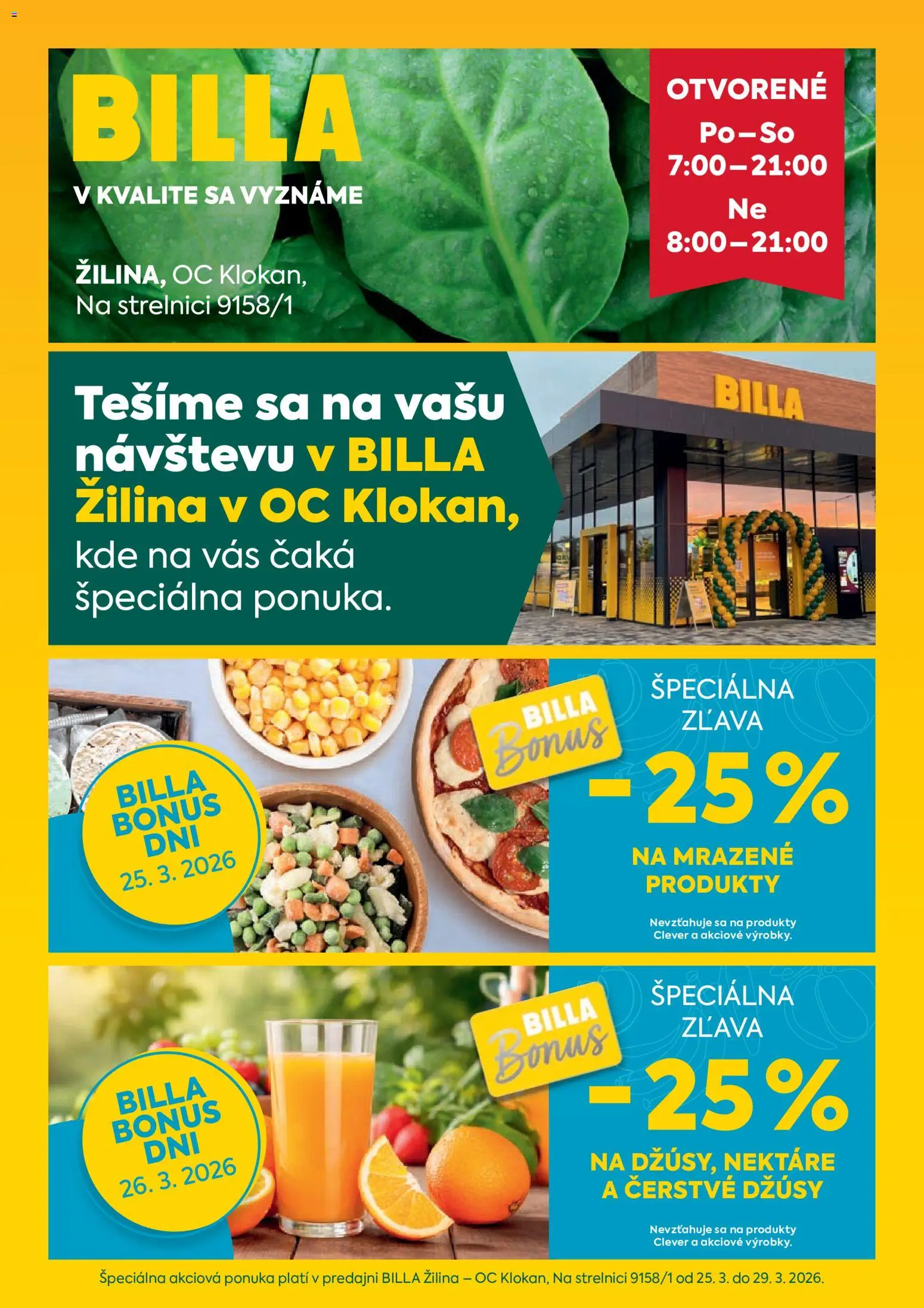 Náhľad Billa letáku platného od 25.03.2026