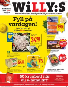 Förhandsgranska reklamblad Aktuella reklamblad Willys från butik Willys gäller från 04/08/2025