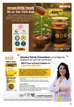 Migros Migroskop 23.10.2025 - Broşürünün önizlemesi | Strana: 39