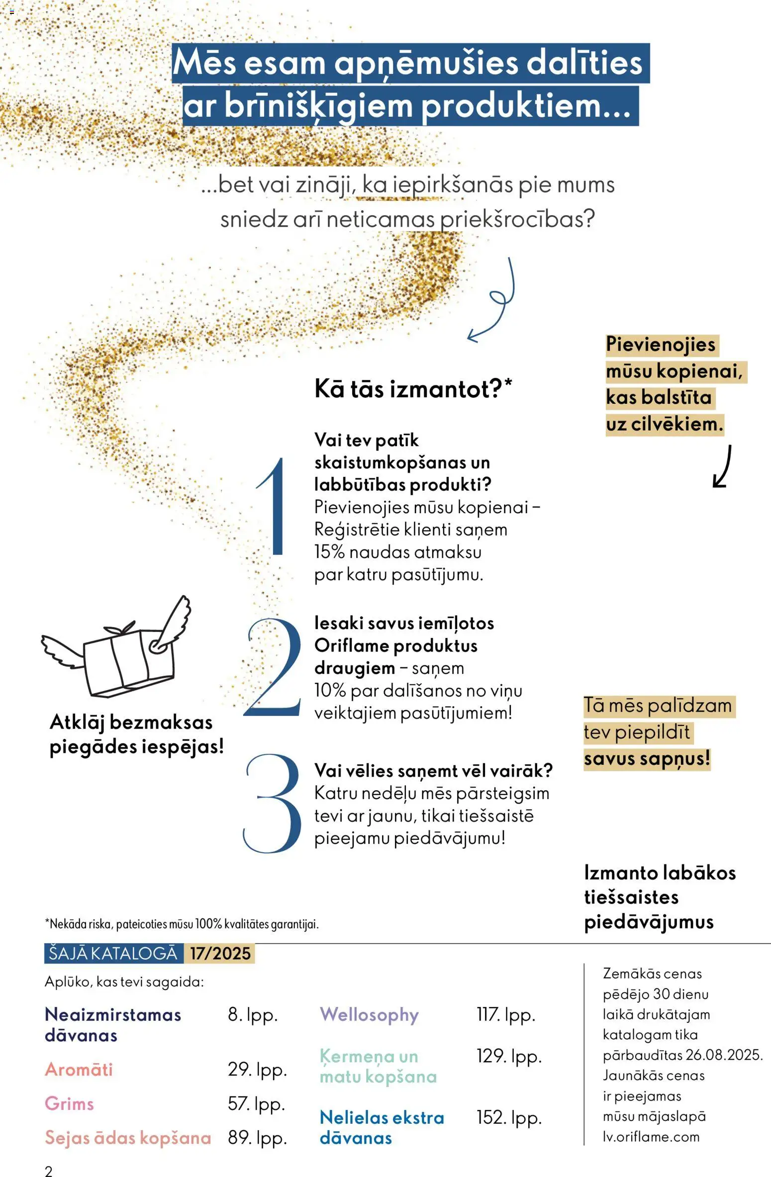 Skatīt Oriflame akciju bukletu, derīgs no 2025.12.10