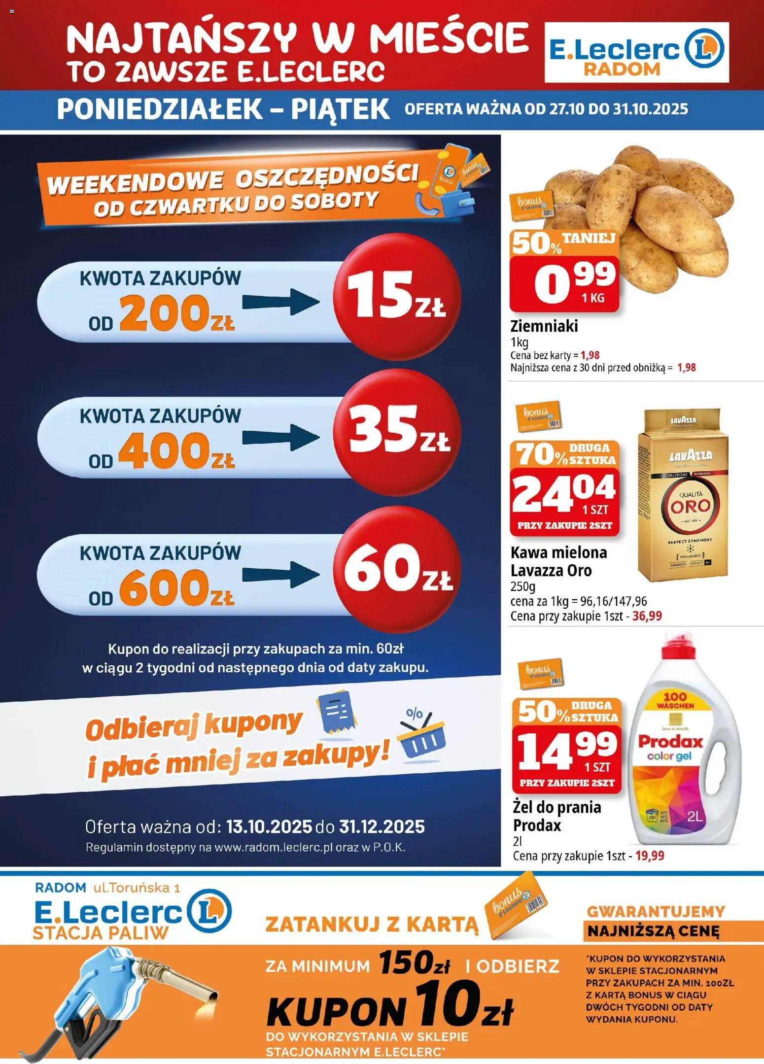 Pogląd gazetki "Radom" ze sklepu E.Leclerc ważnej od 27.10.2025