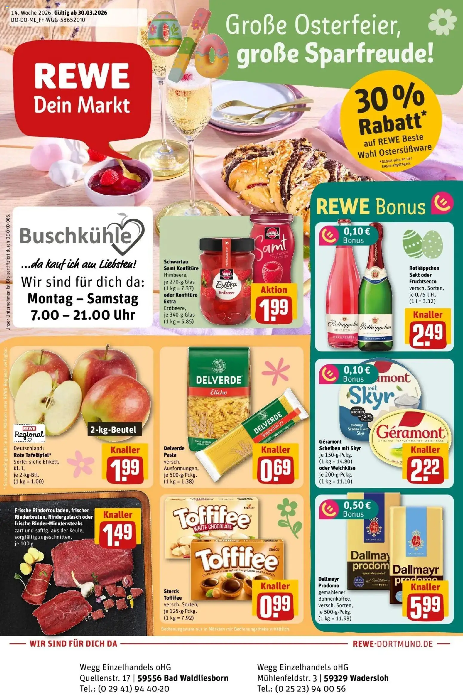 Vorschau von dem Prospekt des Geschäftes Rewe, gültig ab dem 30.03.2026