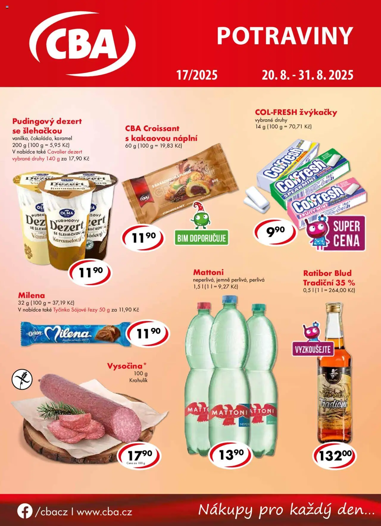  CBA Leták (20.08.2025 - 31.08.2025)