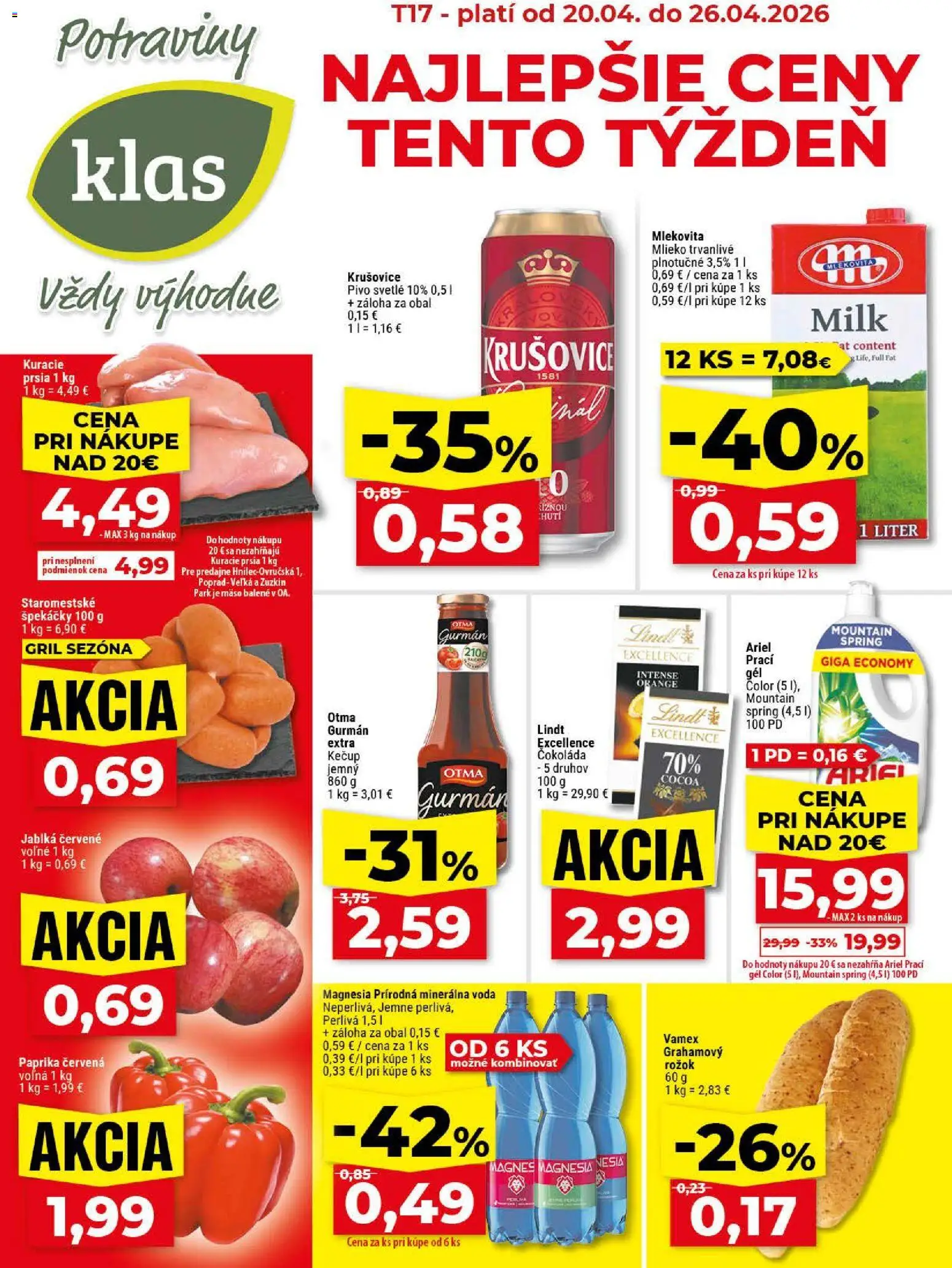 Náhľad Klas letáku platného od 20.04.2026