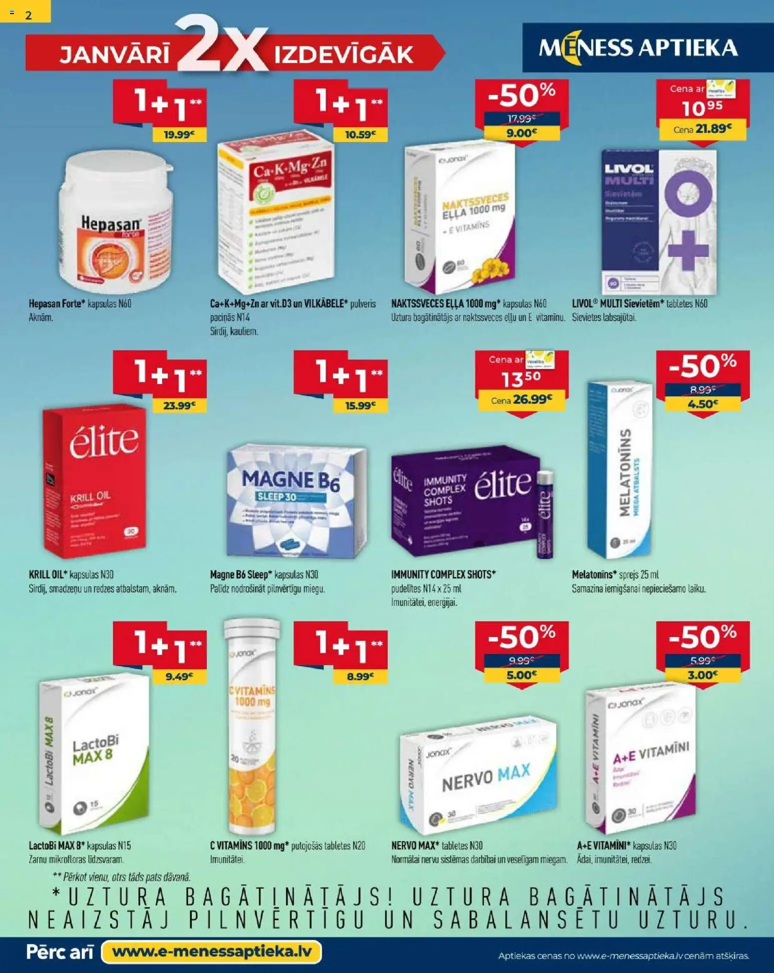 Skatīt Mēness aptieka akciju bukletu, derīgs no 2026.01.01