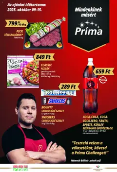 CBA Príma - Akciós újság CBA Príma megtekintése, amely érvényes 2025.10.09.-től