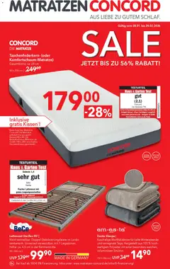 Vorschau von dem Prospekt des Geschäftes Matratzen Concord, gültig ab dem 28.01.2026