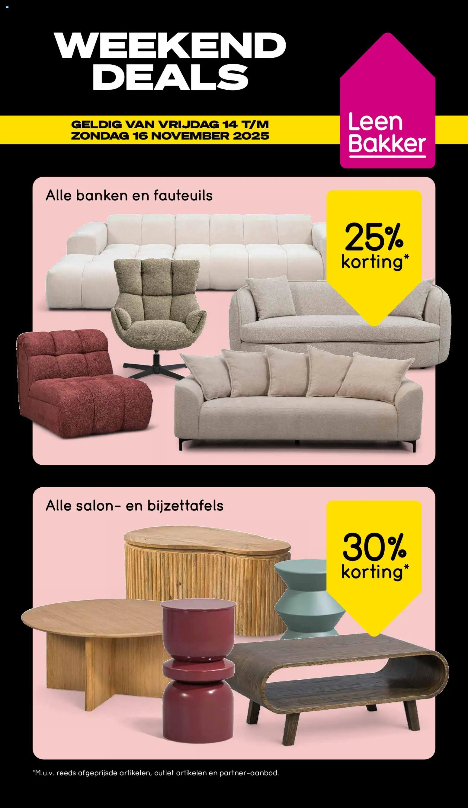 Voorbeeld van WEEKEND DEALS - black friday van winkel Leen Bakker geldig vanaf 14-11-2025