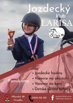 Náhľad JK Larisa Trebišov letáku platného od 17.10.2025