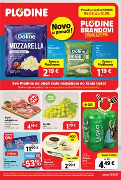 Pregled letka Katalog trgovine Plodine vrijedi od 06.08.2025