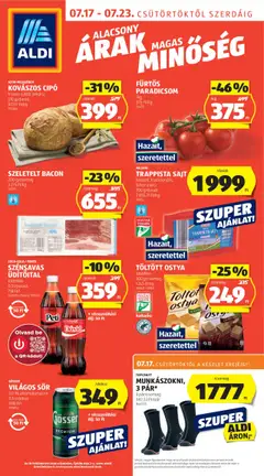 Aldi - Akciós újság Aldi megtekintése, amely érvényes 2025.07.17.-től