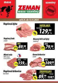 Náhled nabídky: Prodejny Zeman Leták platný od 08.09.2025