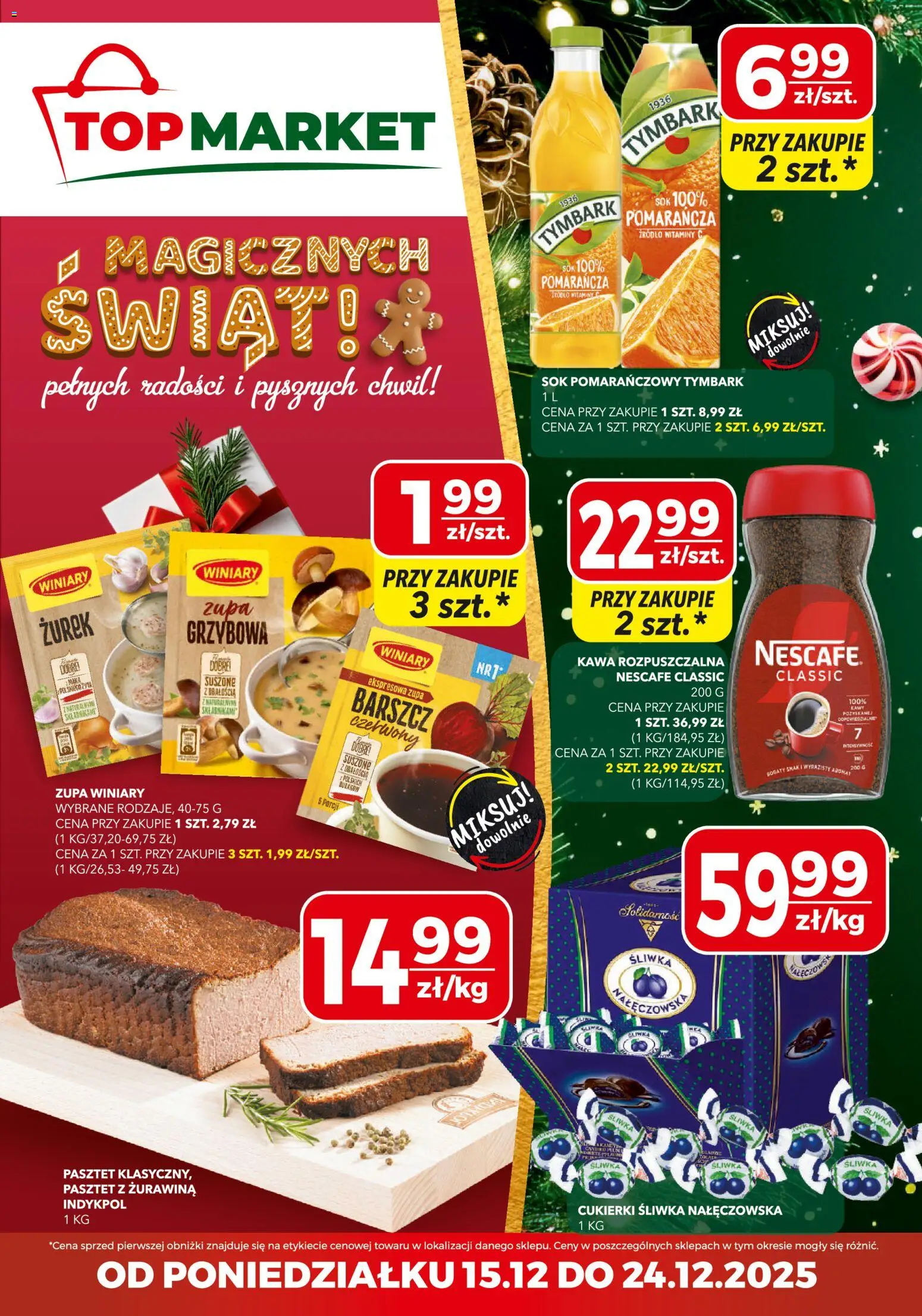 Pogląd gazetki "Gazetka" ze sklepu Top Market ważnej od 15.12.2025