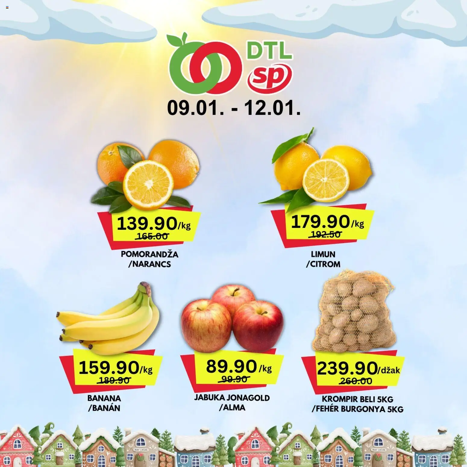 Pregled Senta Promet kataloga - važi od 09.01.2026 - Banana, Krompir, Limun, Pomorandza