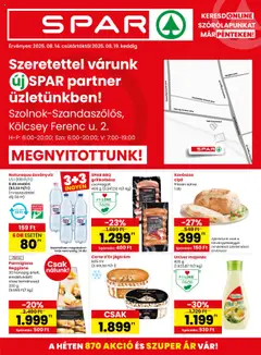 Spar Market - SPAR partner Szolnok-Szandaszőlős üzletnyitás megtekintése, amely érvényes 2025.08.14.-től