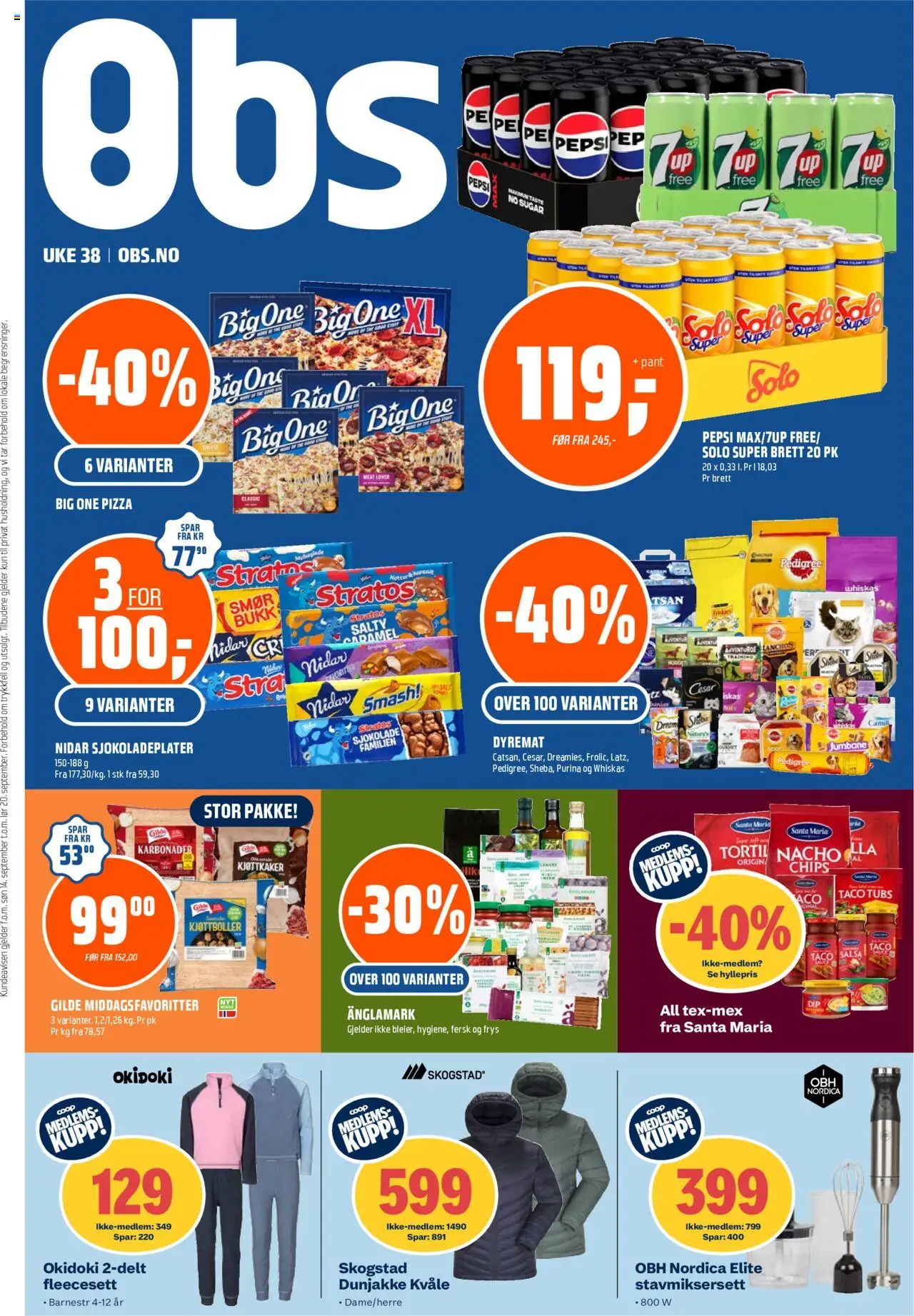Kundeavis Coop Obs gyldig fra 14/09/2025 - Sidenummer 1