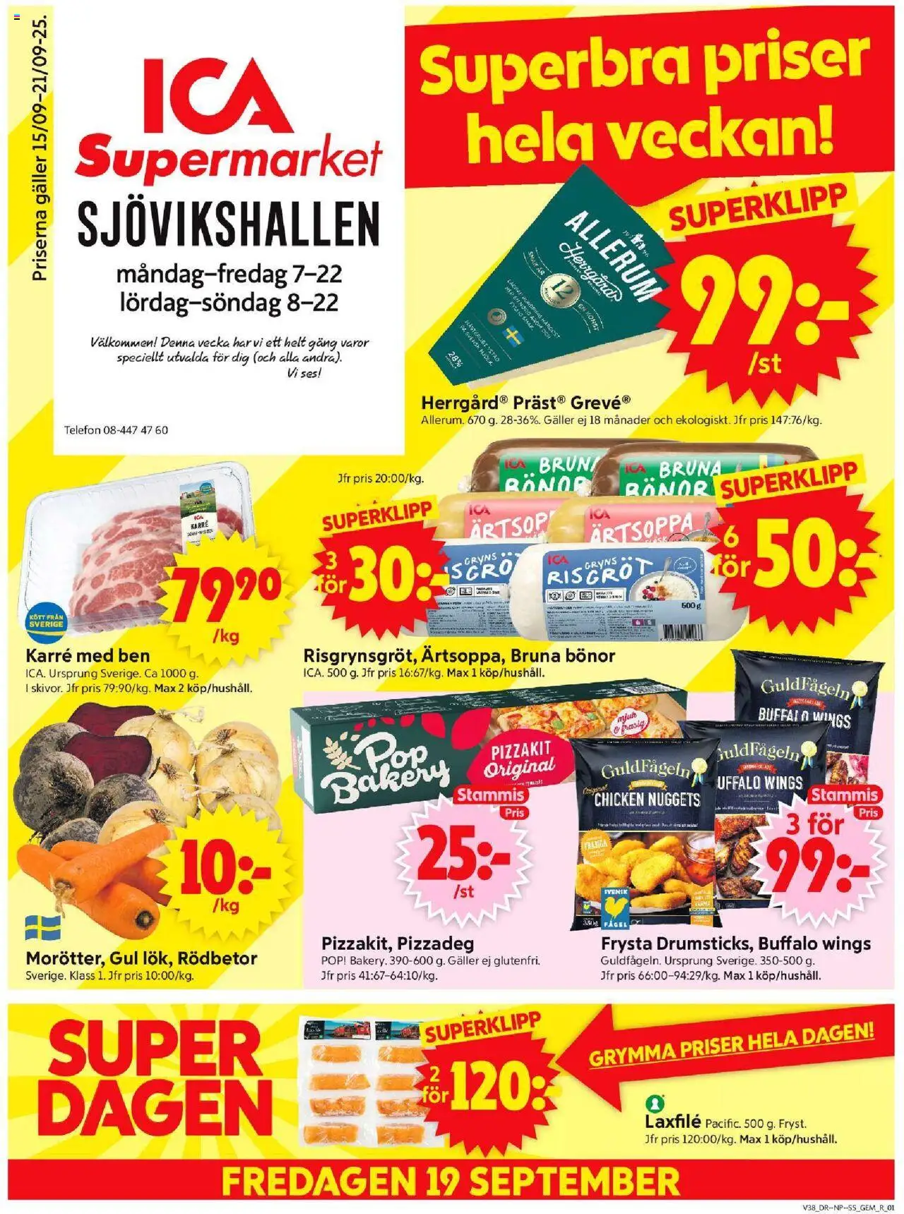 Stockholm är giltig 15/09 2025 > Veckans Erbjudanden gäller från 15/09/2025 till 21/09/2025 sidnummer 1