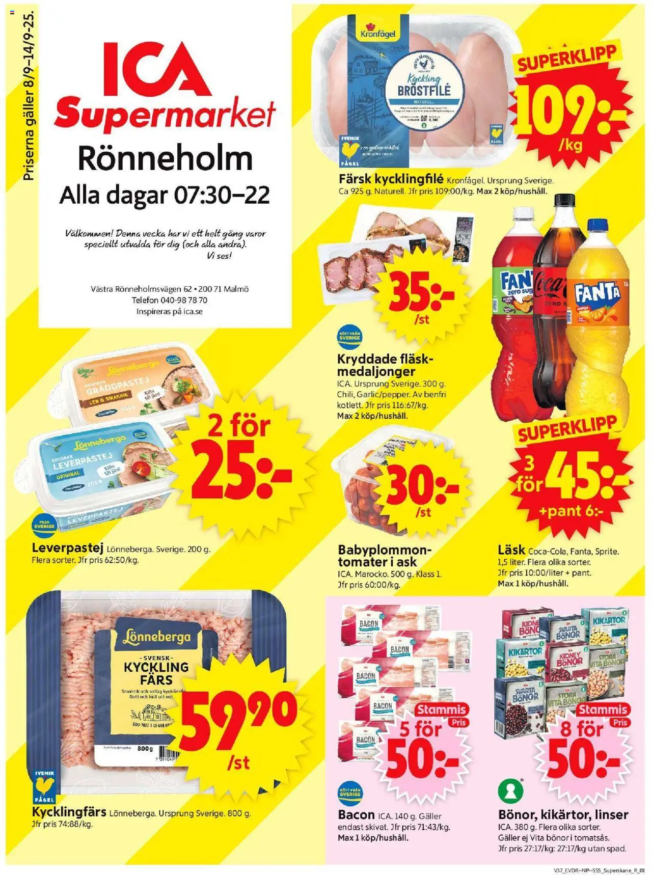 Malmö är giltig 08/09 2025 > Veckans Erbjudanden gäller från 08/09/2025 till 14/09/2025 sidnummer 1