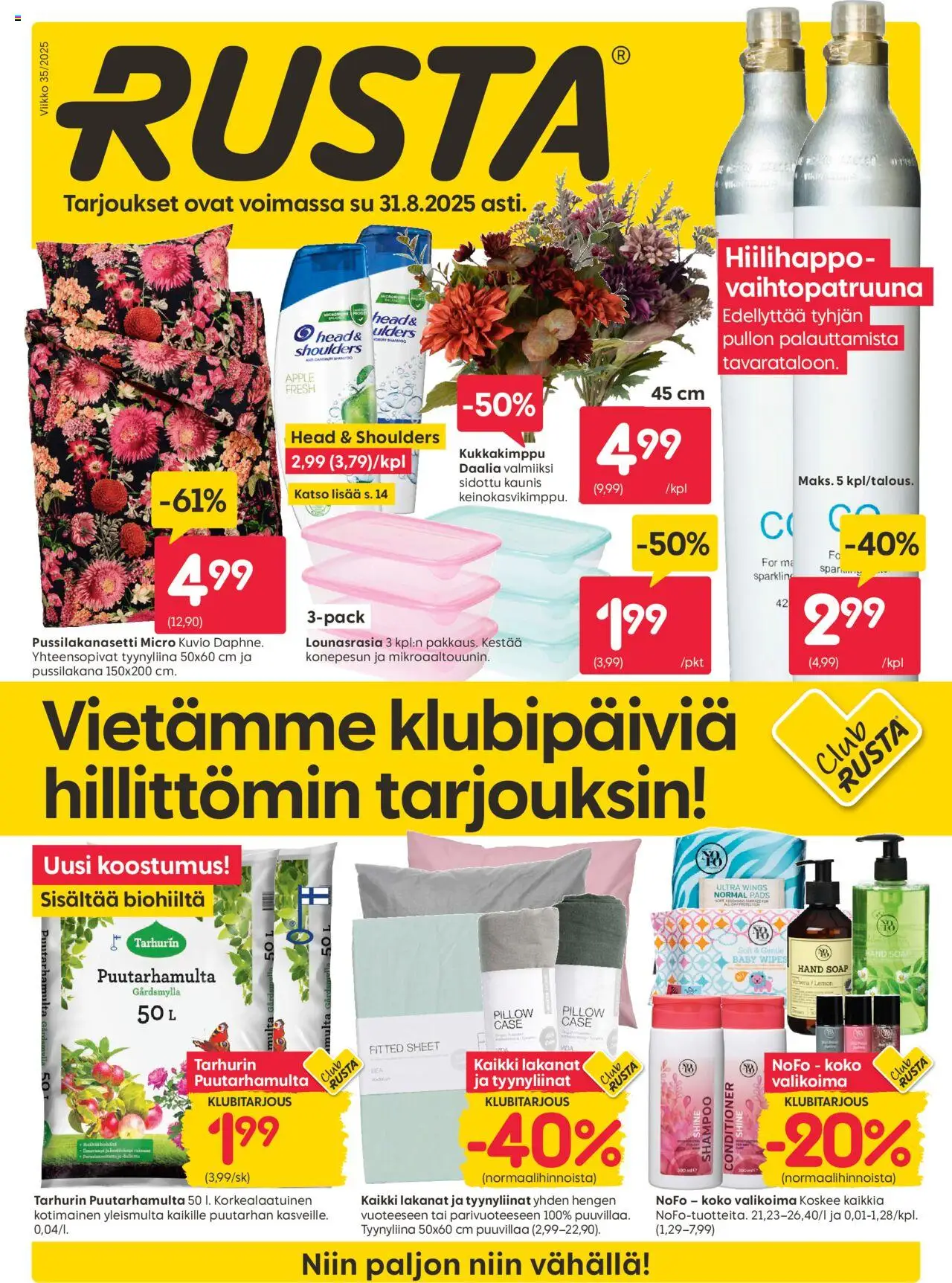 Rusta-kaupan Tarjoukset voimassa 25/08/2025 - Sivulla 1