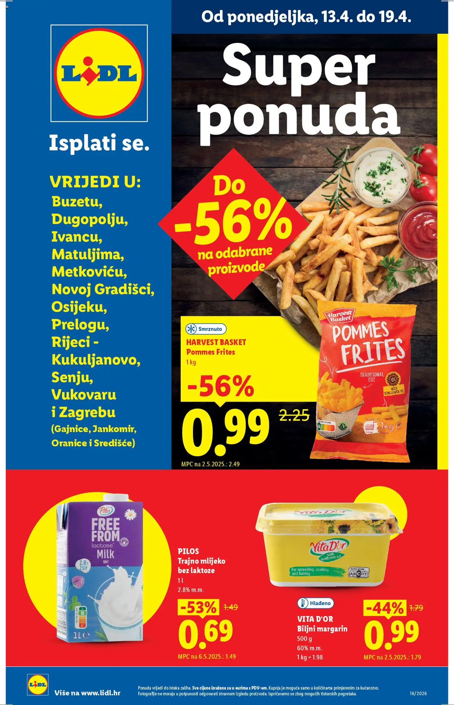 Pregled letka Lidl Super ponuda trgovine Lidl vrijedi od 13.04.2026