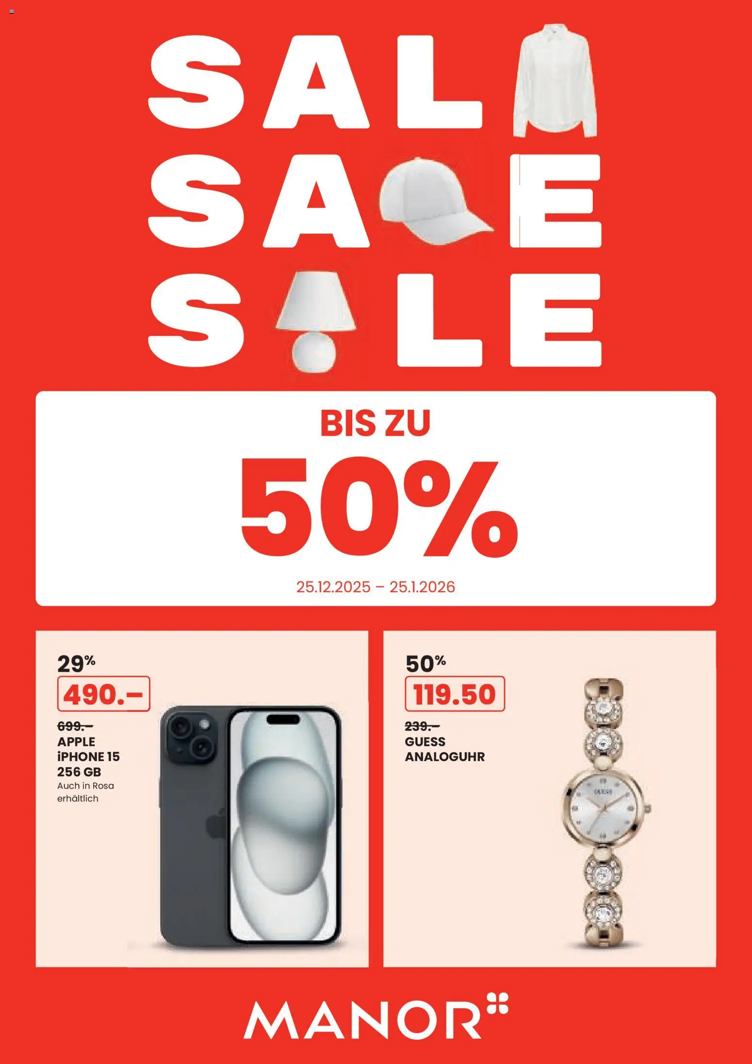 Vorschau des Merkblatts Aktionen Sale vom Shop Manor gültig von 25.12.2025 bis 25.01.2026