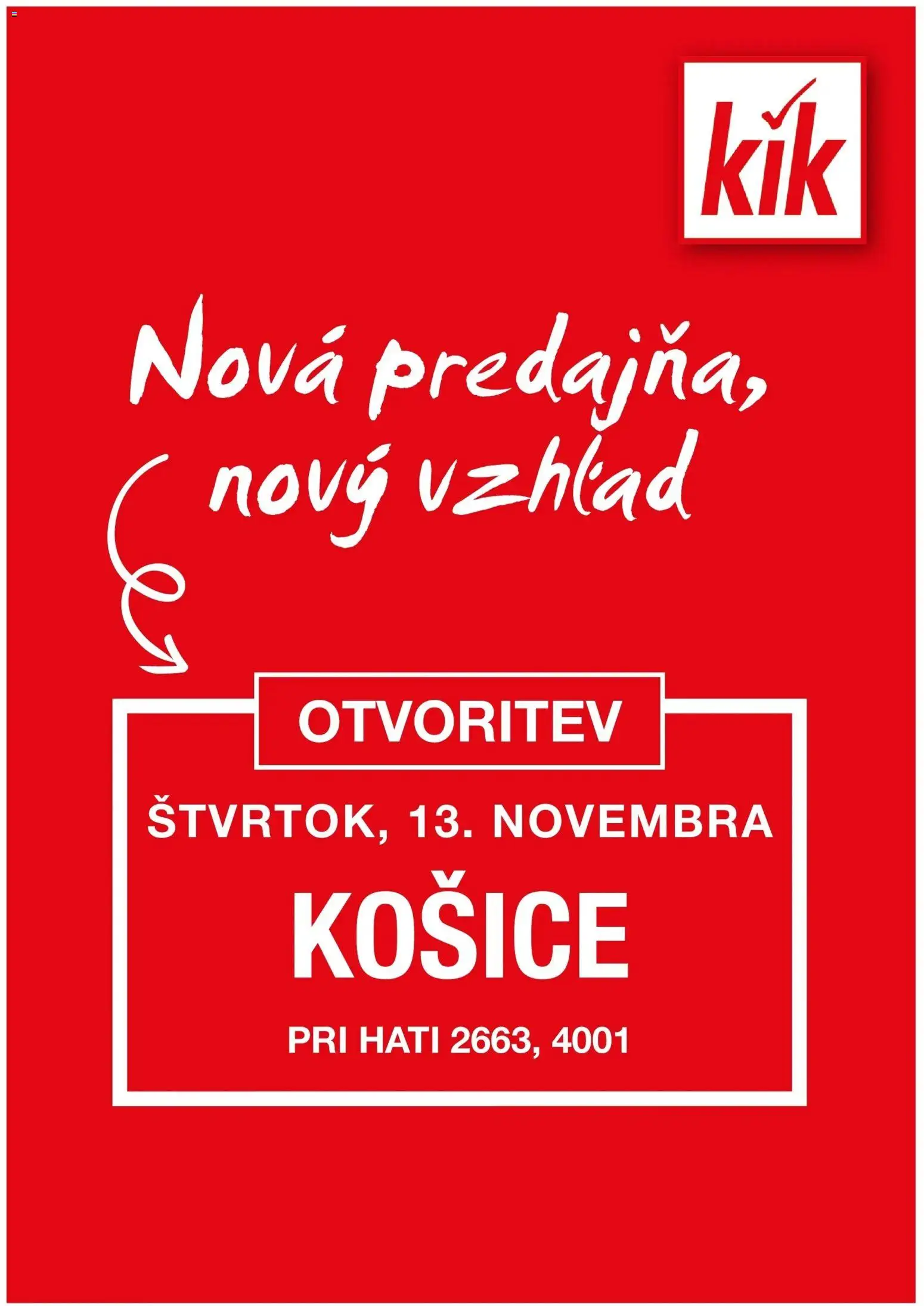 Náhľad Kik letáku platného od 10.11.2025