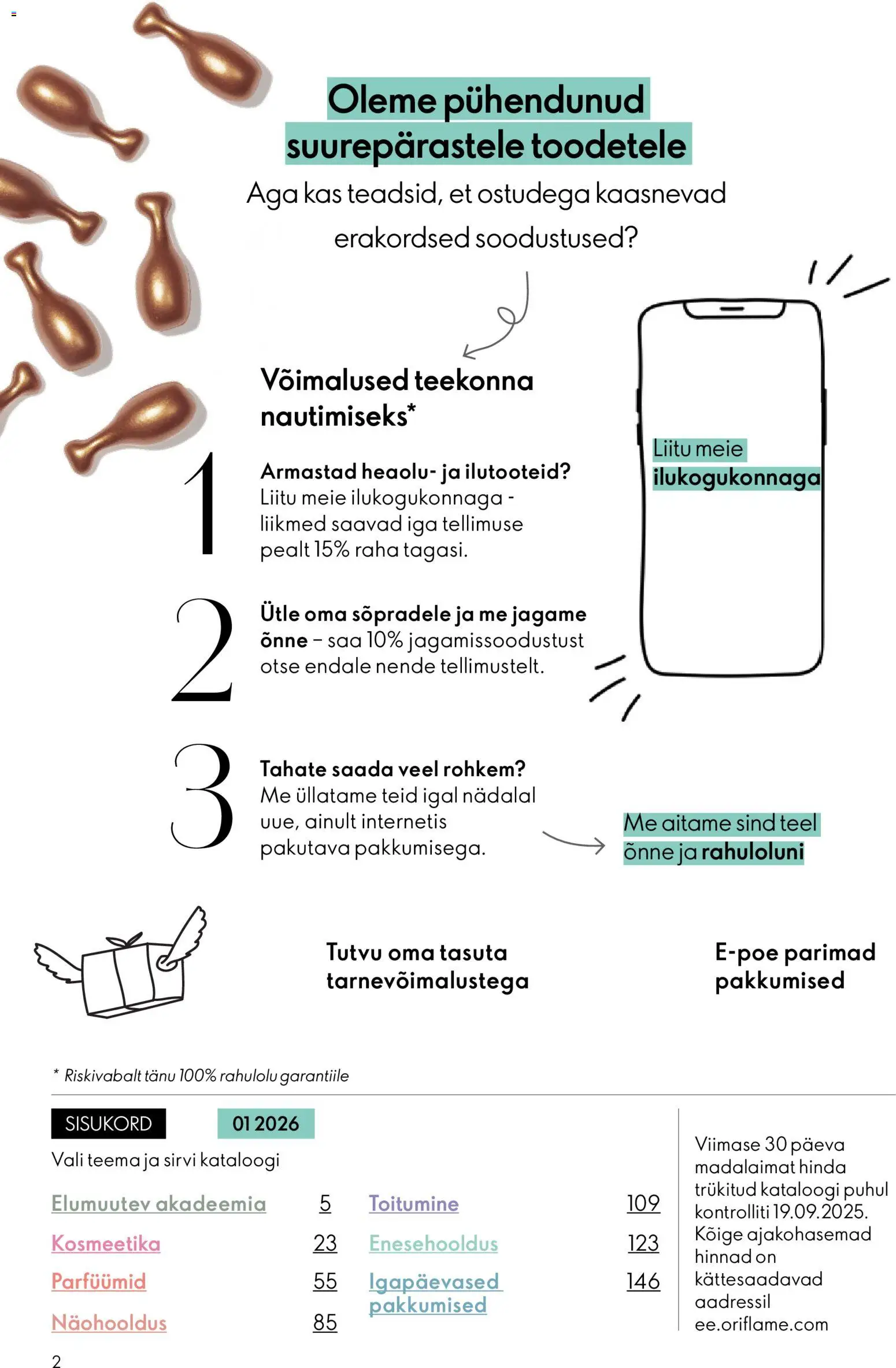 Oriflame kliendilehe eelvaade alates 2025.12.31