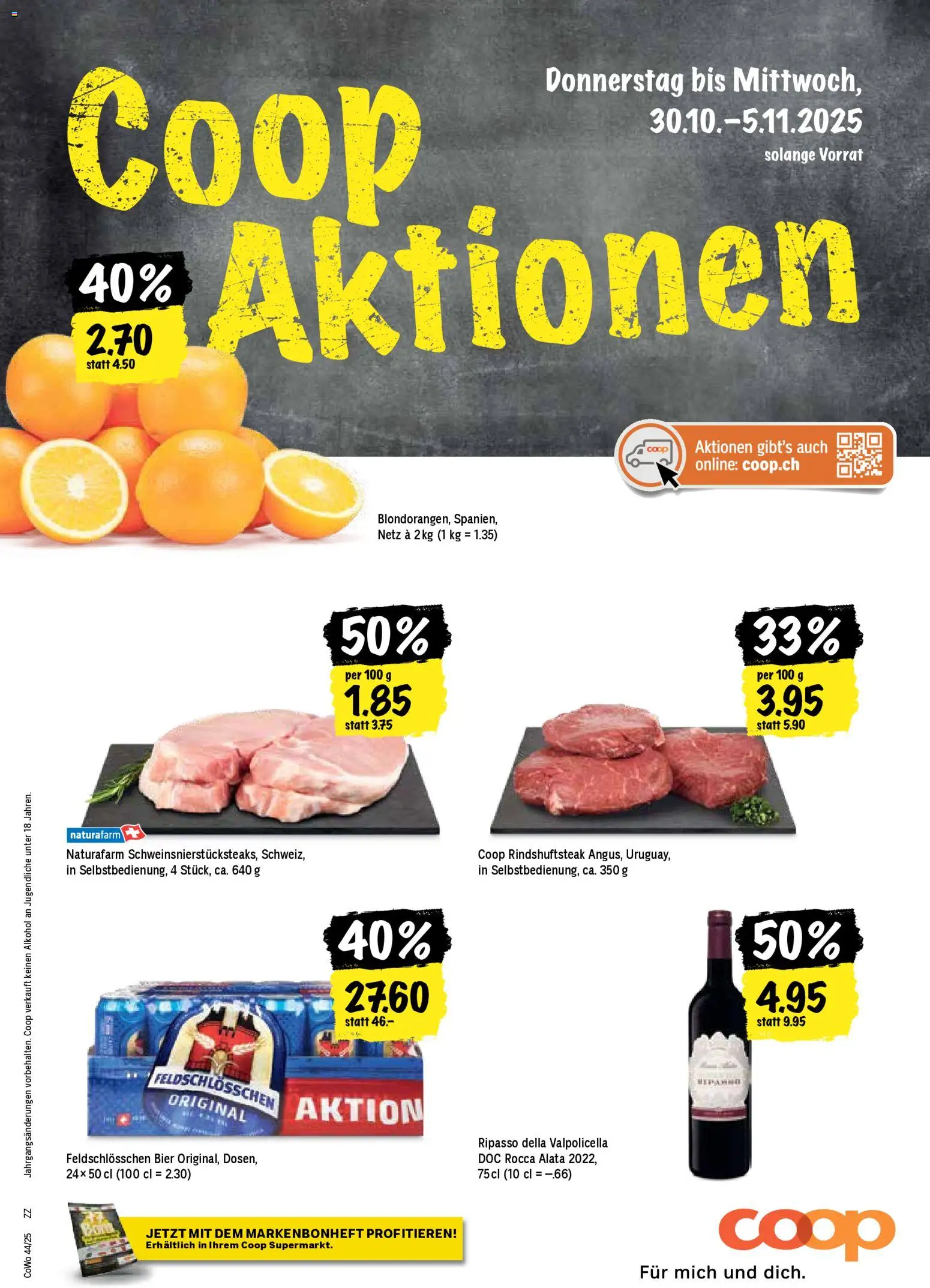 Vorschau des Merkblatts Aktionen vom Shop Coop gültig von 30.10.2025 bis 05.11.2025