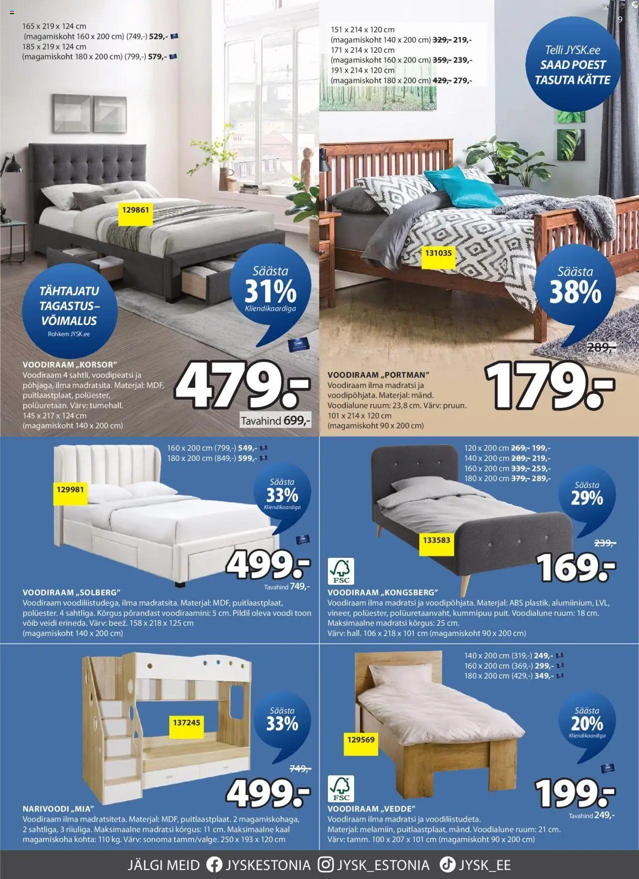 JYSK kliendilehe eelvaade alates 2025.10.14