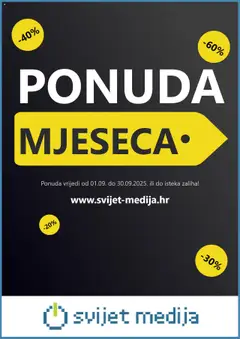 Pregled letka Katalog trgovine Svijet medija vrijedi od 01.09.2025
