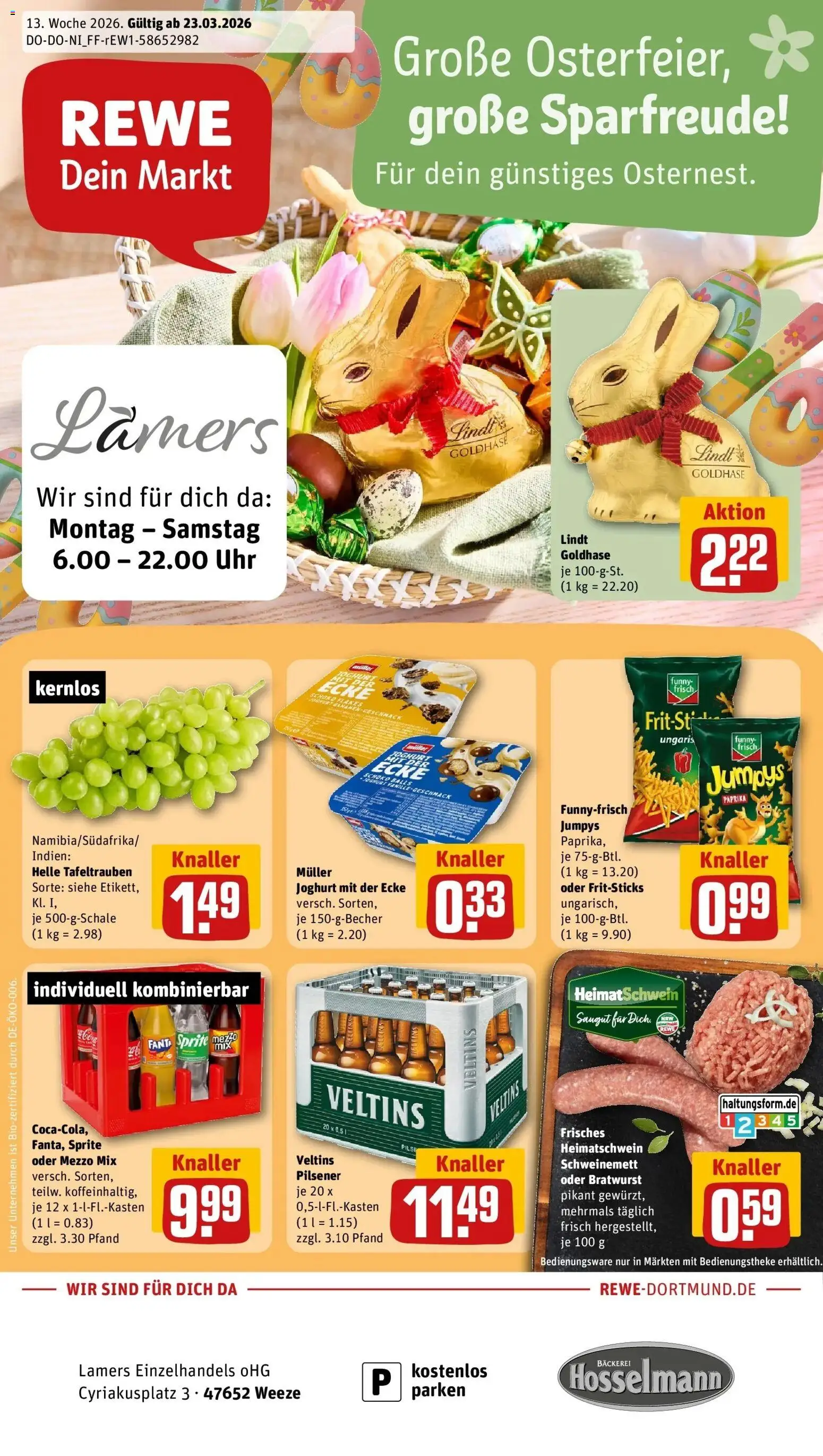 Vorschau von dem Prospekt des Geschäftes Rewe, gültig ab dem 23.03.2026