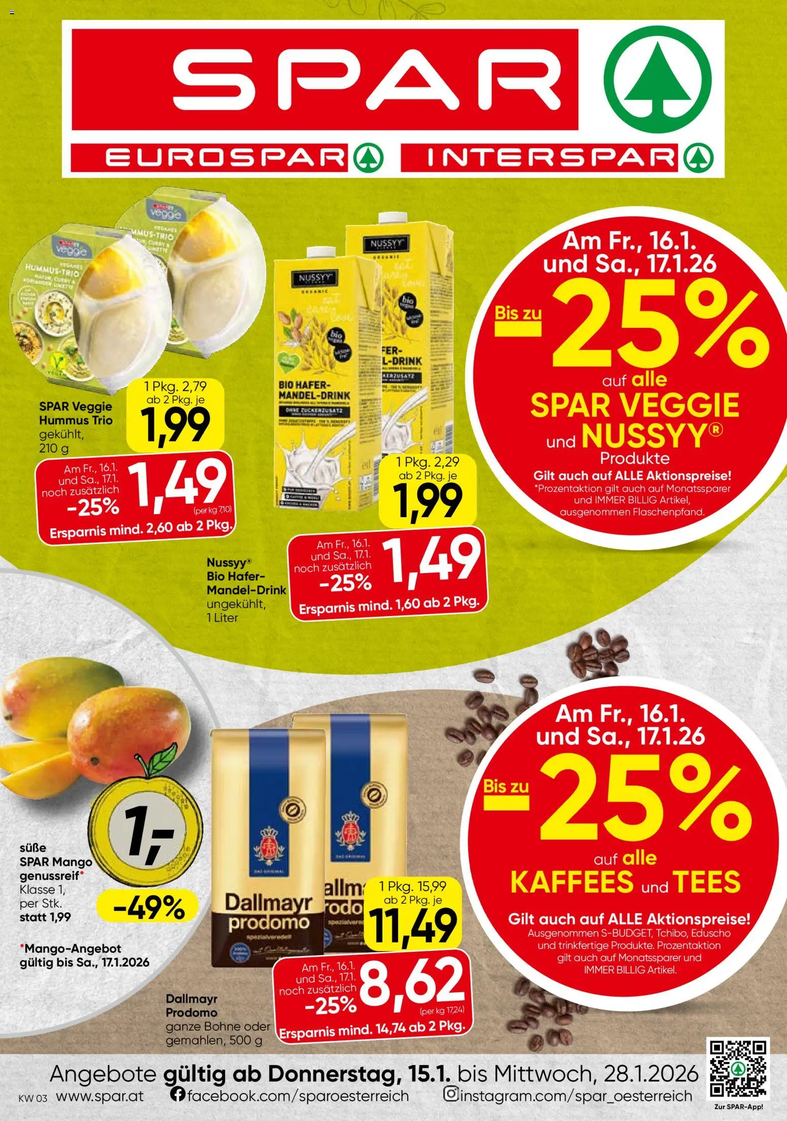 Vorschau der Angebote: Spar Oberösterreich gültig ab 15.01.2026 - Mango, Bohne