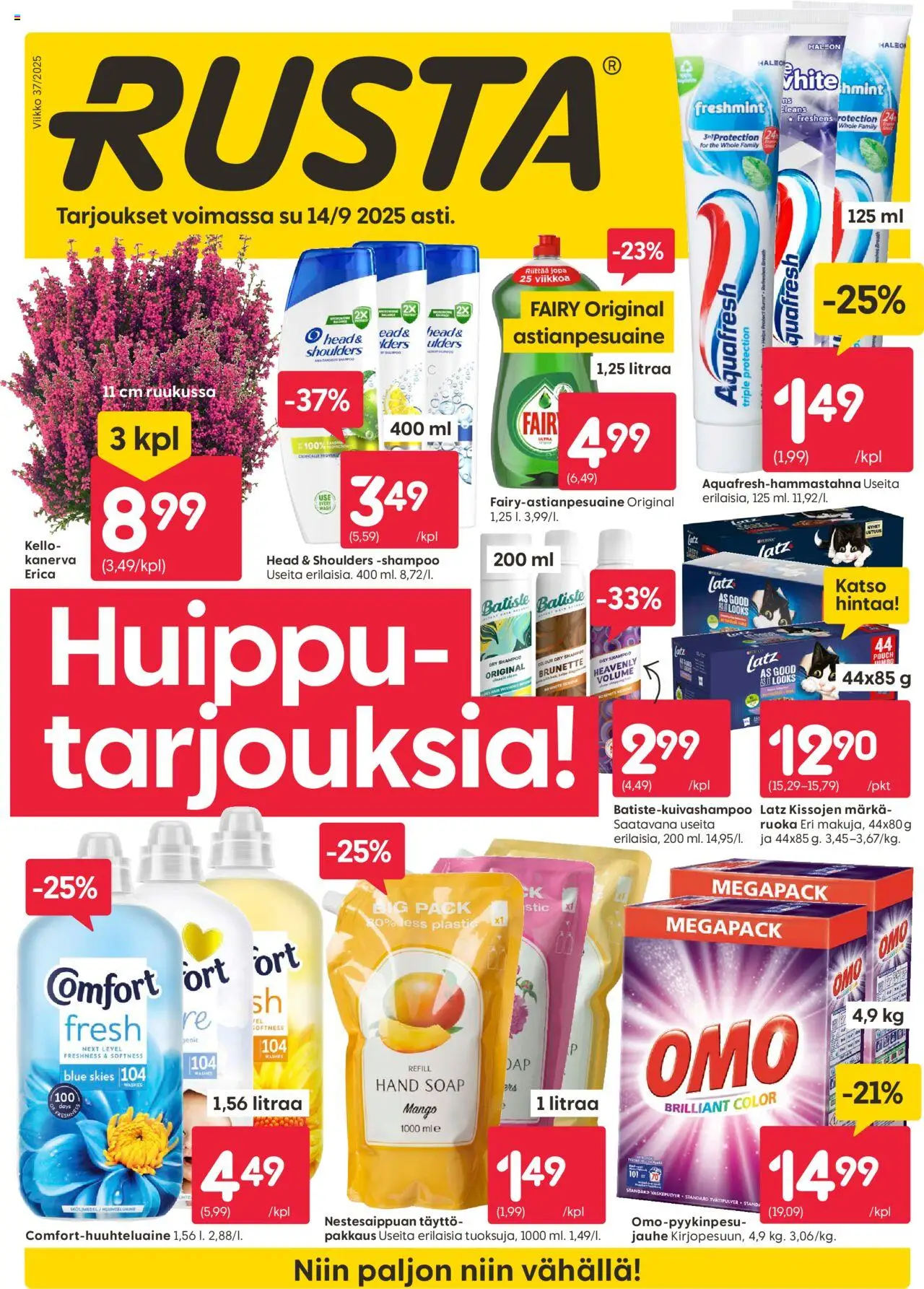 Rusta-kaupan Tarjoukset voimassa 08/09/2025 - Sivulla 1