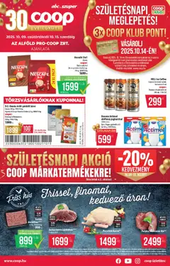 COOP - Alföld Pro-Coop Zrt. - Abc szuper megtekintése, amely érvényes 2025.10.09.-től