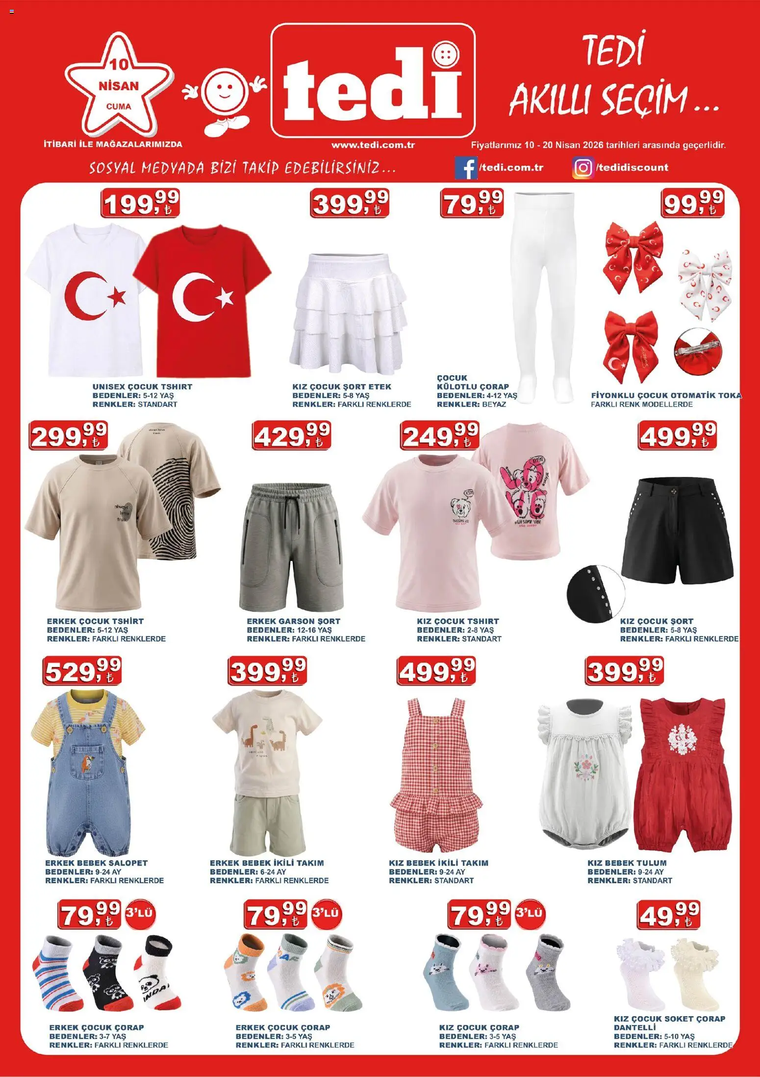 Tedi Tedi Katalog 10.04.2026 - Broşürünün önizlemesi
