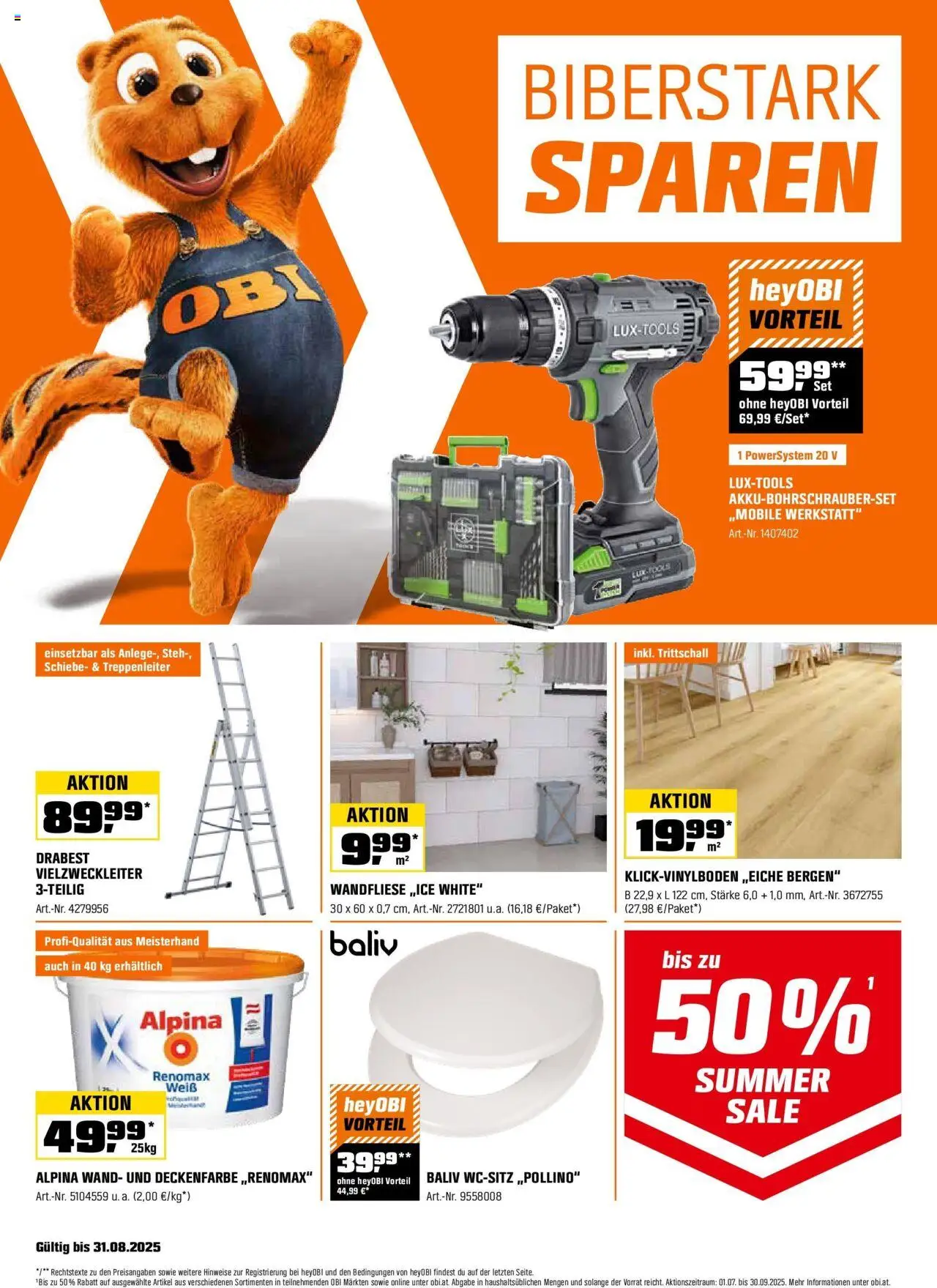  OBI Flugblatt ab (15.08.2025 - 31.08.2025) - Seite 1