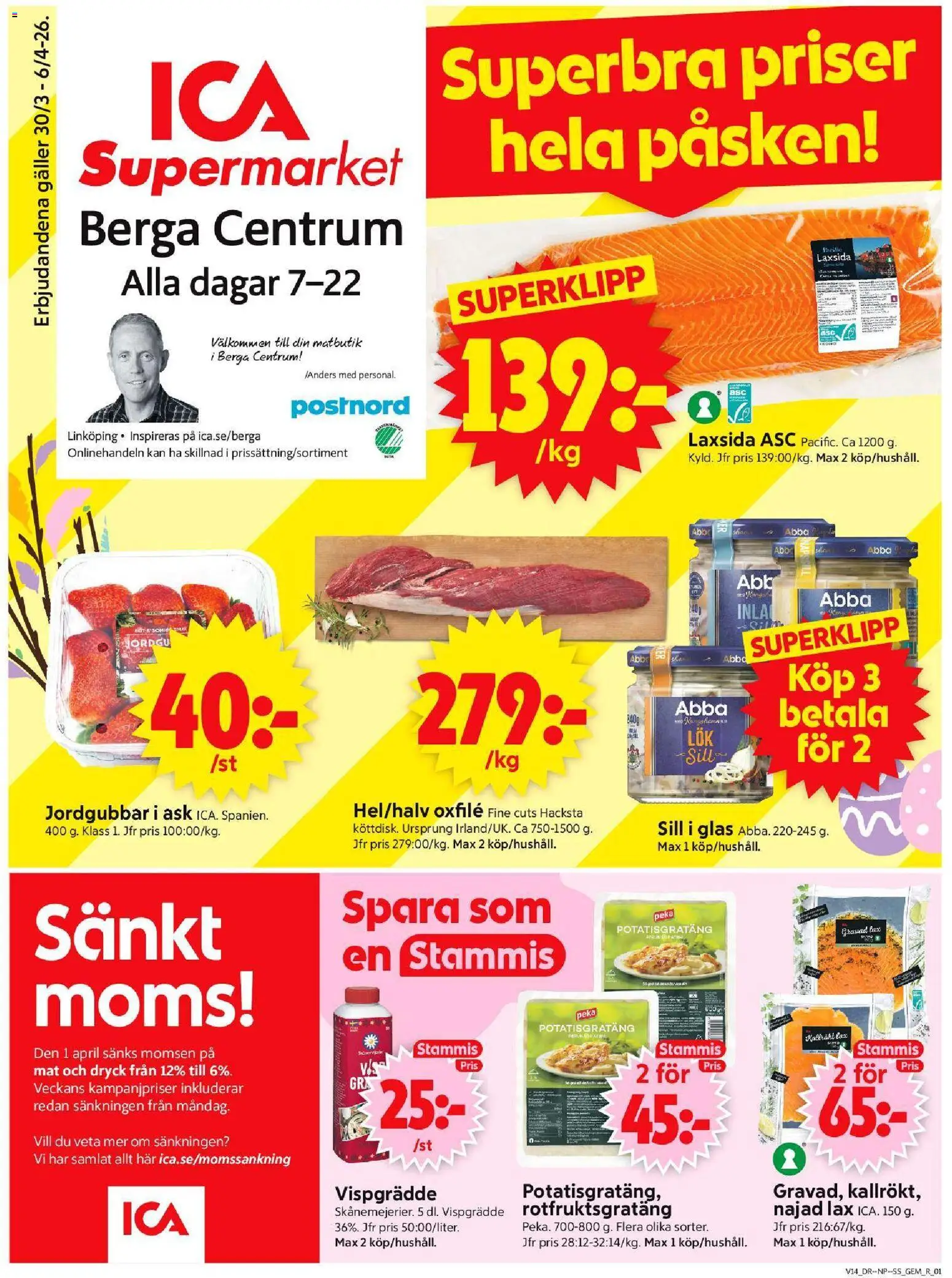 Förhandsgranska reklamblad Linköping från butik ICA Supermarket gäller från 30/03/2026