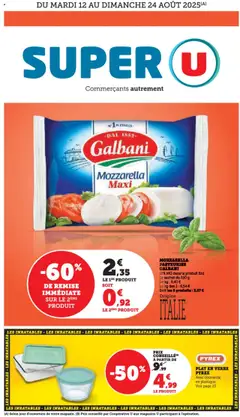 Prévisualisation de Catalogue du magasin Super U formulaire valide 12/08/2025