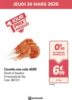 Prévisualisation de Promocash PROMO crevette du magasin Promocash formulaire valide 26/03/2026