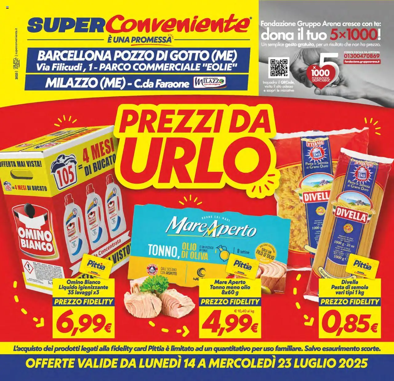 Volantino SuperConveniente valido da 14/07/2025 numero di pagina 1