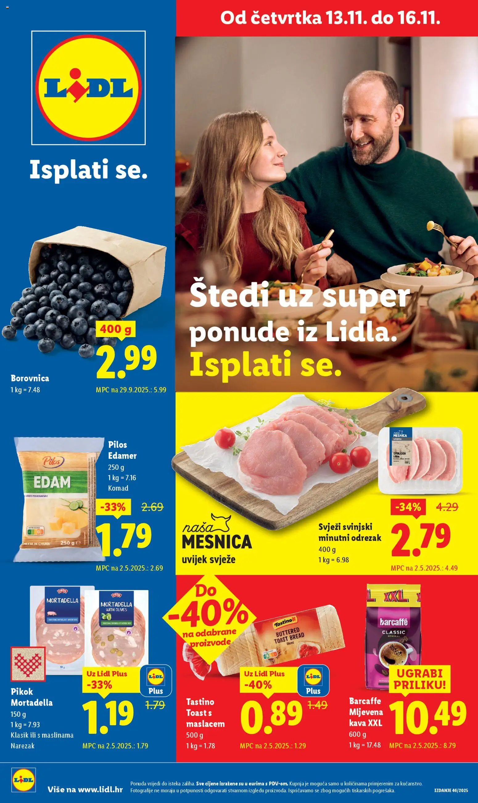 Pregled letka Ponuda trgovine Lidl vrijedi od 13.11.2025
